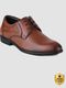 LOUIS PHILIPPE Premium Leather Breathable Anti-Slip with Heel Formal Oxford For Men (Tan , 9) - Image 3