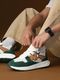 Flucky Men's Suede Leather Retro Sneakers (Black, 6) - Image 3