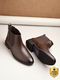Roadster Classic Chelsea Style Ankle Boots with Side Elastic Panels Boots For Men (Brown , 10) - Image 3