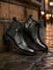 BLOMAX Synthetic Leather Lightweight Comfortable Trendy Partywear Slip On Chelsea Boots Boots For Men (Black , 9) - Image 4