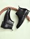 BLOMAX synthetic patent leather elastic side panels black patent Chelsea boots Boots For Men (Black , 7) - Image 4