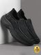 ZB JAH-3 mported gym sport sneaker fashion PU Heel Sports Shoe Sneakers For Men (Black , 8.5) - Image 4