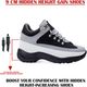 BXXY Men's 3.5 Inch Height Increasing White Running Shoes (6) - Image 3