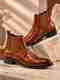 Layasa chelsea boots men Boots For Men (Maroon , 7) - Image 2