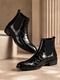 Layasa chelsea boots men Boots For Men (Maroon , 7) - Image 3