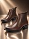 DIVSA Men's Premium Synthetic Leather Zip Chelsea Boots/Shoes Boots For Men (Brown , 8) - Image 3