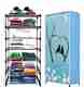 ZENVEXYO 6-Layer Collapsible Shoe Rack Organizer (Blue) - Image 2