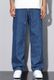 FUDE PRIDE Men Loose Fit Mid Rise Dark Blue Jeans - Image 3