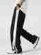 Paralians Men Striped Black Track Pants - Image 2