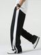 Adokedo Men Striped White Track Pants - Image 3