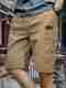 arisstyle Solid Men Beige Cargo Shorts - Image 2