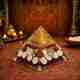 M A Handicraft Decorative Metal Urli Bowl, 5 cm, Gold - Image 2