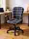 Cortina Polyester 1 Seater Chair Floral Cover (Blue, Black) - Image 2