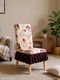 DECORIAN Polycotton 4 Seater Chair Geometric Cover (Pack of 4 Coffee Damask) - Image 4