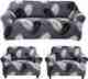 Sinicki Polyester 3+1+1 Seater Sofa Cover Set (Pack of 3, Blue/Grey) - Image 2