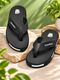 Sparx Men Flip Flops Black White Size 7 - Image 4