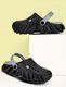 HOTSTYLE Men Slides Grey Black Size 7 - Image 4