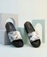 PERY-PAO Men Slides (Black, White , 9) - Image 3