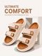 WALKAROO Men Flip Flops Brown Size 7 - Image 4