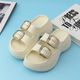 Shozie Women Slippers (Beige , 7) - Image 4