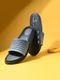 aadi Men's Orange Synthetic Leather Daily Casual Slider Slides (Size - Image 4