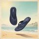 FLITE Men Flip Flops (Blue, White , 9) - Image 3