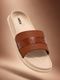 HRX by Hrithik Roshan HRX Men Slides Brown White Size 7 - Image 3
