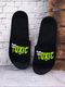 PERY-PAO Men Slides (Black, White , 9) - Image 4