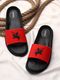 slipover Soft Trendy Comfortable Men Slippers (Black, 8) - Image 3
