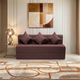 Comfort Mantra 4 Seater 6*6 Jute Fabric Washable Cover Sofa cum Bed with 4 Cushions 4 Seater Double Foam Fold Out Sofa Cum Bed (Finish Color - Dark Grey Delivery Condition - Pre-assembled) - Image 4