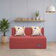 UBOLLO Premium 5 Seater Single Solid Wood Fold Out Sofa Cum Bed (Finish Color - Honey Teak Delivery Condition - Pre-assembled) - Image 3