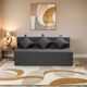 Comfort Mantra 3 Seater 6*5 Jute Fabric Washable Cover Sofa cum Bed with 2 Cushions 3 Seater Double Foam Fold Out Sofa Cum Bed (Finish Color - Brown Delivery Condition - Pre-assembled) - Image 3
