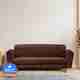 WESTIDO Steel Side Fabric 3 Seater Sofa, Black Grey - Image 2