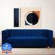 WESTIDO Steel Side Fabric 3 Seater Sofa, Black Grey - Image 4