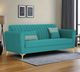 ADORN INDIA Premium Luster 3 Seater Velvet Sofa Camel - Image 8