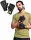 BOLDFIT Titan Geniune Leather Hand Gym Glove for men Gym & Fitness Gloves (Black) - Image 2