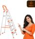 Mizu Exel 8 Steps Ladder For Home With Aluminium Steps & Upto 300 Kgs Load Capacity Steel Ladder (With Platform) - Image 3