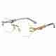TAHAENTERPRISE Rimless Rectangle Blue Cut Frame For Men & Women (144 mm) - Image 2