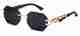 Auralyx Polarized Octagonal Sunglasses, Black, Free Size - Image 2