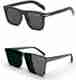 GOODINA UV Protection, Gradient, Polarized Rectangular Sunglasses (Free Size) (For Men, Black) - Image 2