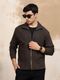 KVETOO Men Self Design High Neck Green Sweater - Image 3