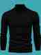 HouseOfCommon Men Solid High Neck Black Sweater - Image 2
