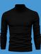 HouseOfCommon Men Solid High Neck Black Sweater - Image 4