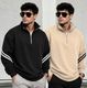 513 Men Solid High Neck Black Sweater - Image 4
