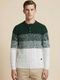 VEERA Men Printed Crew Neck Sweater (Light Blue, White) - Image 3