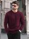 VEERA Men Printed Crew Neck Sweater (Light Blue, White) - Image 4