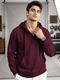 AL MAKHDOOM Men Full Sleeve Solid Hooded Sweatshirt - Image 3