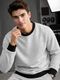 AOOSH Men Full Sleeve Self Design Sweatshirt - Image 4