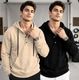AL MAKHDOOM Men Full Sleeve Solid Hooded Sweatshirt - Image 4