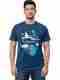 Chain Link Men Printed Zip Neck Cotton Blend White T-Shirt - Image 2